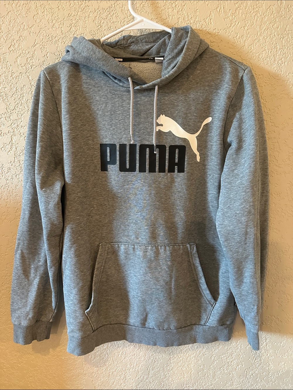 Puma Gray Pullover Hoodie with White Puma Logo